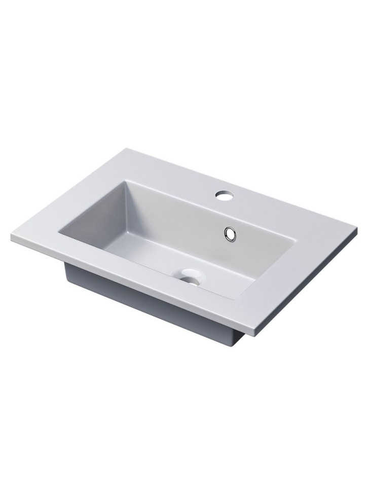 Раковина для ванной 50 см, Uperwood Aurora, белая глянцевая