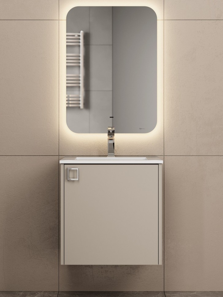 Раковина для ванной 50 см, Uperwood Aurora, белая глянцевая