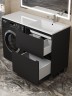 Тумба под стиральную машину напольная Uperwood Tanos 58х47,5х76,5 см, черная, 2 ящика
