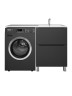 Тумба под стиральную машину напольная Uperwood Tanos 58х47,5х76,5 см, черная, 2 ящика