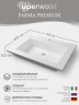 Раковина для ванной 66 см, Uperwood Parma Premium, белая глянцевая