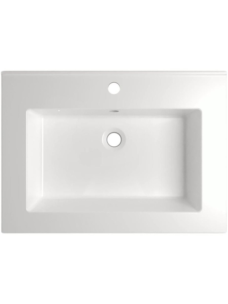 Раковина для ванной 66 см, Uperwood Parma Premium, белая глянцевая