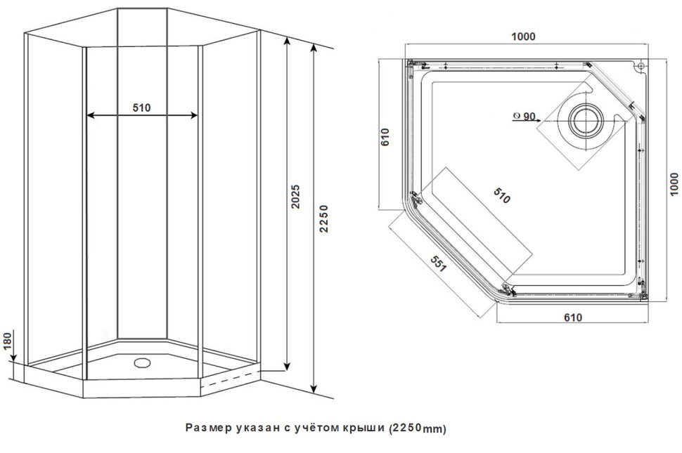 Timo Premium ILMA 701 душевая кабина с крышей, хамам и стульчиком 100*100*225