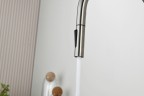 AQM9901BN Cucina Смеситель для кухни с выдвижным U-образным изливом,никель шлифованный