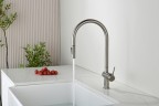 AQM9901BN Cucina Смеситель для кухни с выдвижным U-образным изливом,никель шлифованный