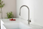 AQM9901BN Cucina Смеситель для кухни с выдвижным U-образным изливом,никель шлифованный