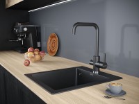 Смеситель для кухни Logas, черный, Lo213021-308, Paulmark