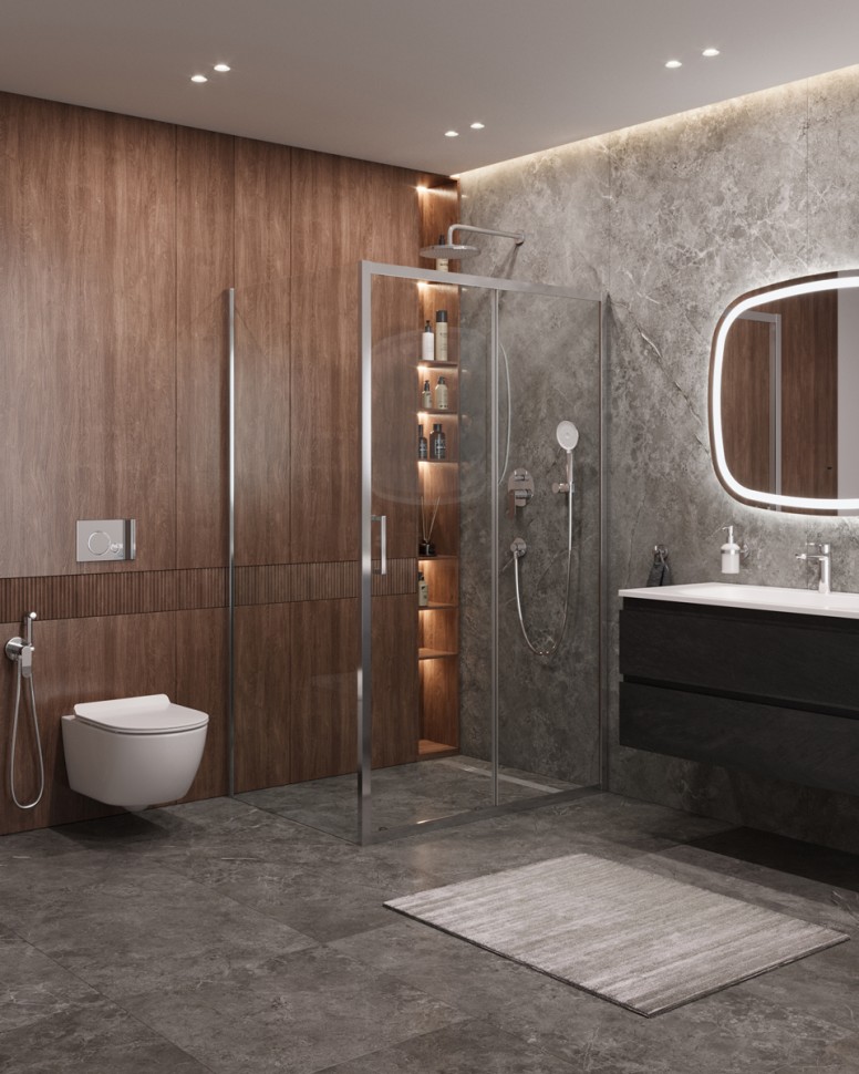 Душевой уголок CEZARES MOLVENO-AH-11-160/100-C-Cr-IV