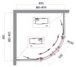 Душевой уголок BelBagno UNO-195-R-2-90-CH-CR