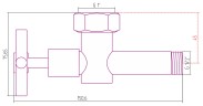Вентиль запорный крестовой (G 1" НГ х G 1/2" НР)