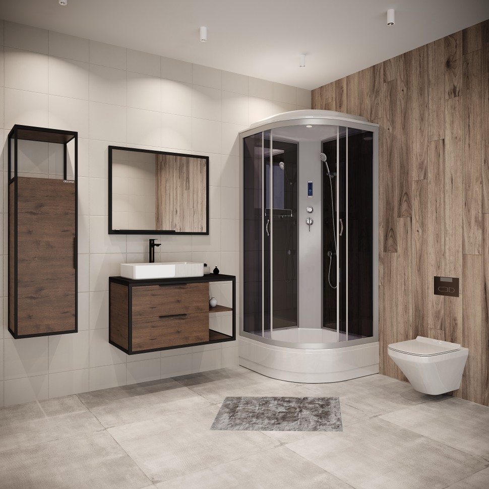 Душевая кабина Niagara Classic NG-3502-14P (100х100х215) средний поддон(26см),стекло тонированное,4 места