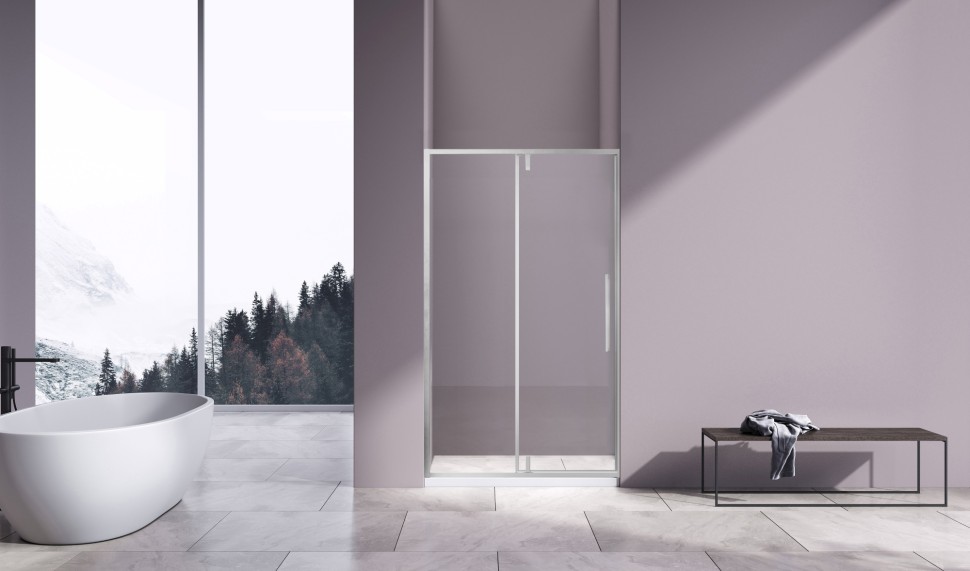 Душевая дверь Slim-N VDP-4SN110CL, хром, стекло прозрачное