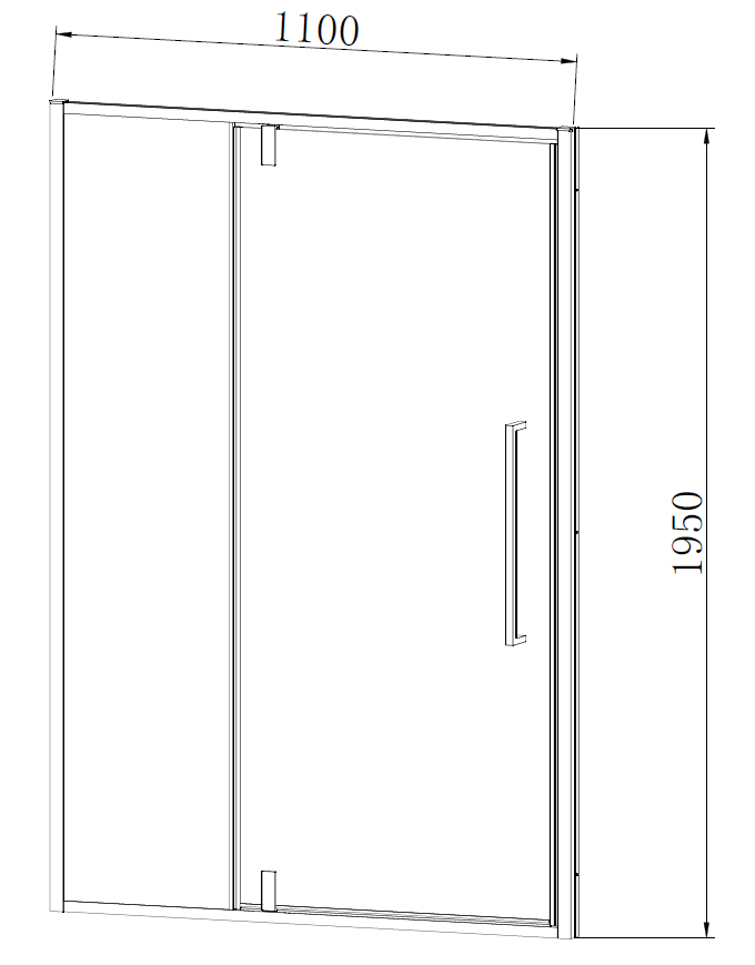 Душевая дверь Slim-N VDP-4SN110CL, хром, стекло прозрачное
