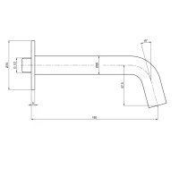 AQM8408GM Набор для комплектации ванны с изливом, верхним и ручным душем, темный металл