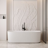 Ванна из искусственного камня ABBER Stein AS9630 белая матовая