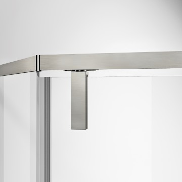 Душевой уголок Слим-Н (Slim-N) VSP-4SN900CLBN, 900*900, брашированный никель, стекло прозрачное
