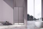Душевая дверь Slim 8mm VDP-4SL120CLGM, вороненая сталь, стекло прозрачное