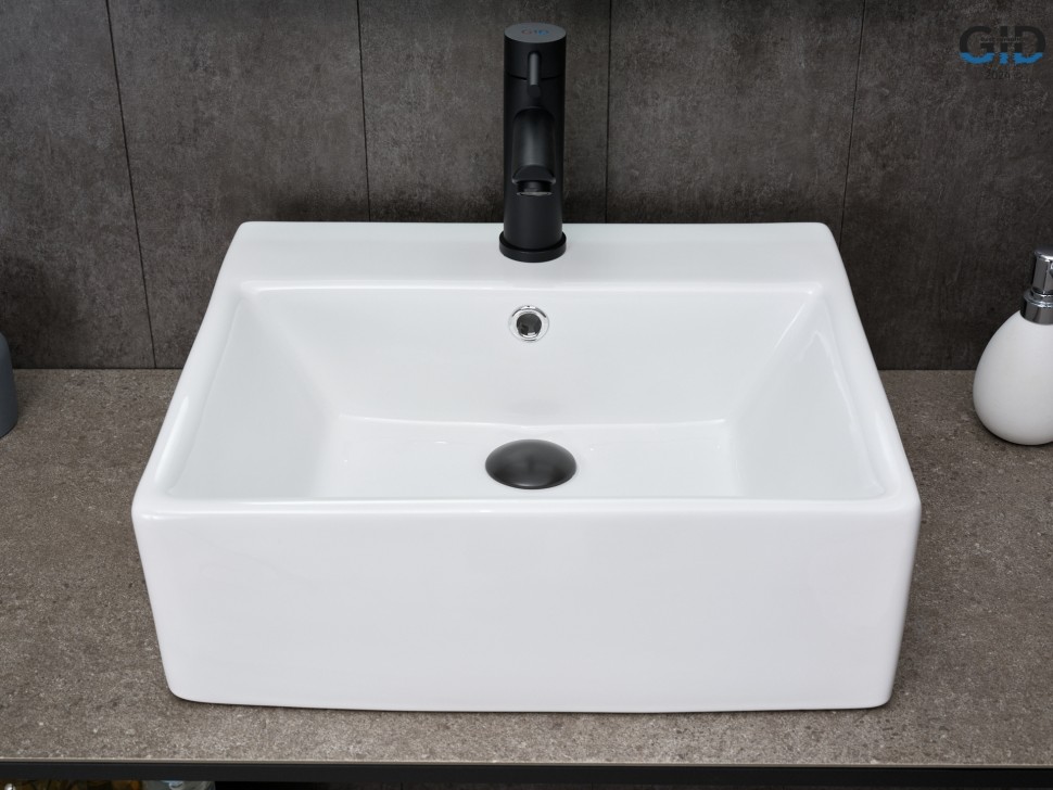 Раковина Gid N9145 51214 накладная белая 45.5x40x15