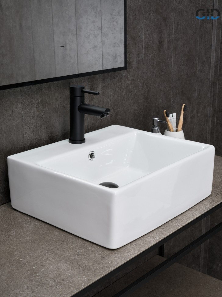 Раковина Gid N9145 51214 накладная белая 45.5x40x15