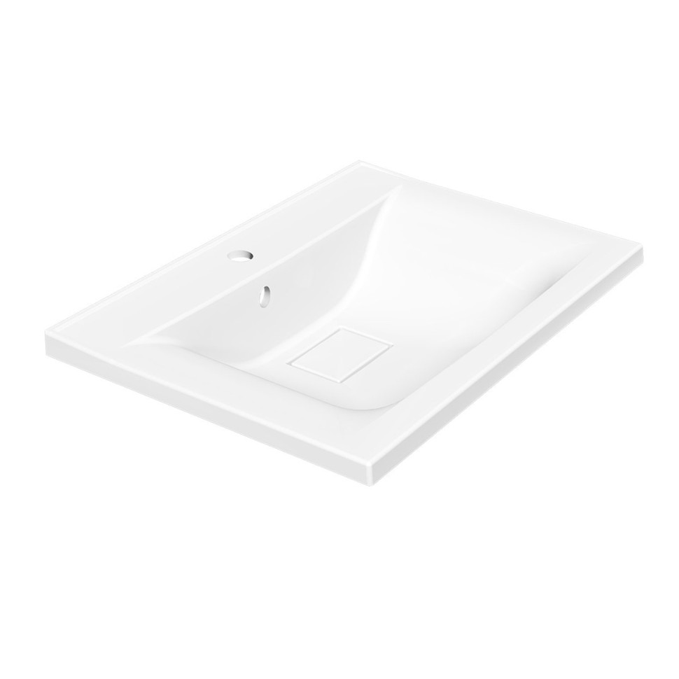 Раковина Vincea VCB-3M600W из искусственного камня, цвет белый