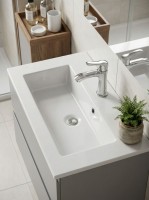 Раковина для ванной 60 см, Uperwood Aurora, белая глянцевая