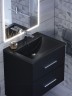 Раковина для ванной кварцевая Uperwood Foster Quartz 60х40,5х16,5 см, черная матовая, космос