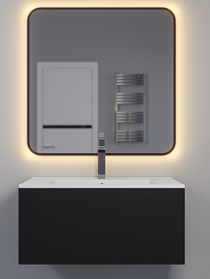 Раковина для ванной 76,5 см, Uperwood Parma Premium, белая глянцевая                     