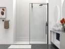 Душевая перегородка Walk-In VSW-1HS800CLB, 800*2000,черный матовый, стекло прозрачное