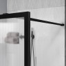 Душевая перегородка Walk-In VSW-1HP110FLB, 1100*2000, черный, стекло рифленое