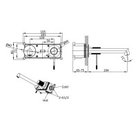Смеситель для раковины Дизаер (Desire) VBFW-1D1BC встраиваемый однорычажный, брашированная медь