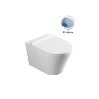 Унитаз подвесной Vito VT1-23 безободковый, цвет белый, ультратонкое soft-close сиденье