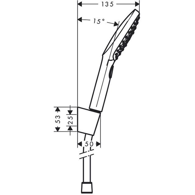 Ручной душ Hansgrohe Raindance Select, с держателем, цвет: хром 26720000