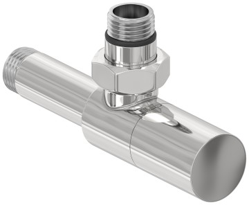 Вентиль угловой цилиндр (G 1/2" НР х G 1/2" НР)