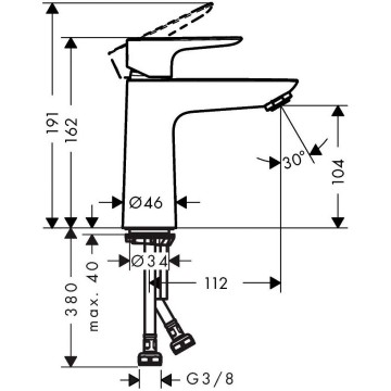 Смеситель для раковины Hansgrohe Talis E 71712990 золото