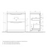 База под раковину напольная BelBagno MARINO-800-2C-PIA-BL-P