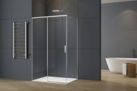 Душевой уголок Soft 2 VSR-3SO29011CL, 1100*900, хром, стекло прозрачное