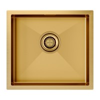Мойка нерж. сталь AISI304 ALLER 48 UNI, PM804844-BG, брашированное золото, PVD, 480х440мм, Starke-Paulmark