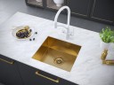 Мойка нерж. сталь AISI304 ALLER 48 UNI, PM804844-BG, брашированное золото, PVD, 480х440мм, Starke-Paulmark