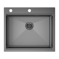 Мойка нерж. сталь KRONER-PRO 59, PM705951-GM, вороненая сталь, 590х510мм, Paulmark