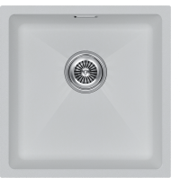 Мойка LUMI 45UNI, IT-GRANIT, LU45-WH, белый, 455х460, Paulmark