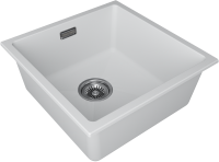 Мойка LUMI 45UNI, IT-GRANIT, LU45-WH, белый, 455х460, Paulmark