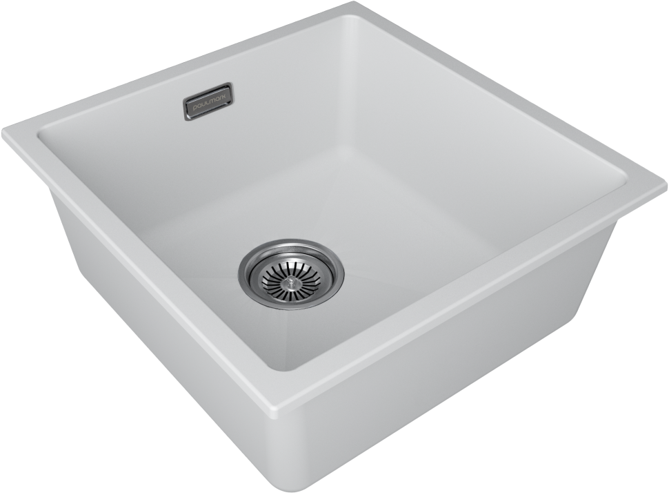 Мойка LUMI 45UNI, IT-GRANIT, LU45-WH, белый, 455х460, Paulmark