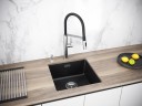 Мойка LUMI 45UNI, IT-GRANIT, LU45-WH, белый, 455х460, Paulmark