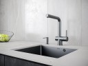 Дозатор для жидкого мыла DECUS, D004-418(BLM), чёрный металлик, Paulmark