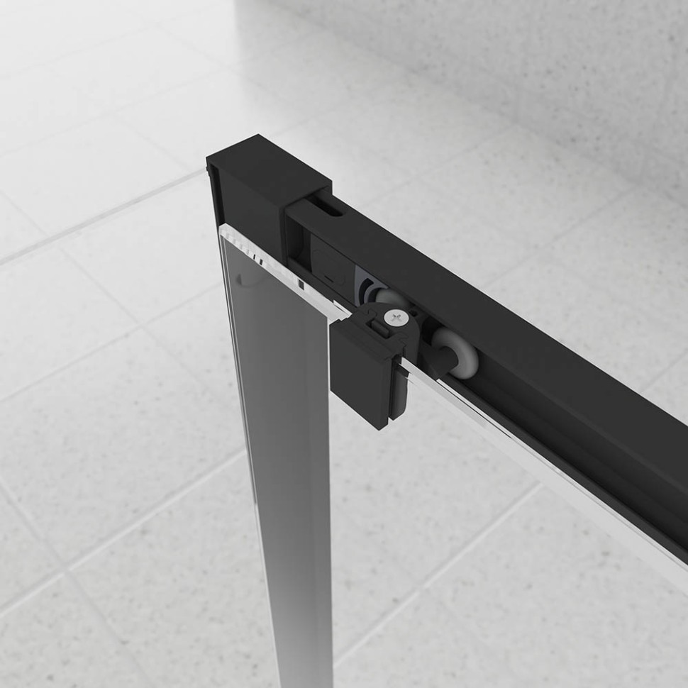 Душевой угол Veconi Evo 100SP B 1700х700x1950, черный матовый, тонированное стекло