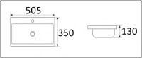 Умывальник CeramaLux 9595-50