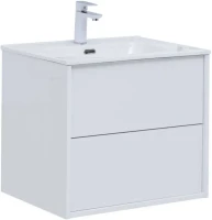 Тумба c раковиной Lino 60 (Flat) белый глянец