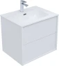 Тумба c раковиной Lino 60 (Flat) белый глянец