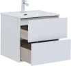 Тумба c раковиной Lino 60 (Flat) белый глянец