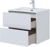 Тумба c раковиной Lino 60 (Flat) белый глянец